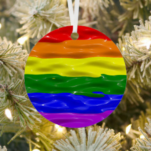 Adorno Metálico Bandera de orgullo de SlipperyJoe's brillo líquido