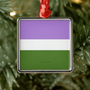 Adorno Metálico Bandera de orgullo genderqueer de SlipperyJoe lava