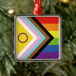 Adorno Metálico Bandera de orgullo intersexual de SlipperyJoe's fo