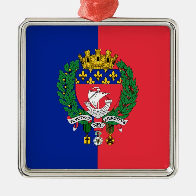 Adorno Metálico Bandera de París (Francia) (Frente)