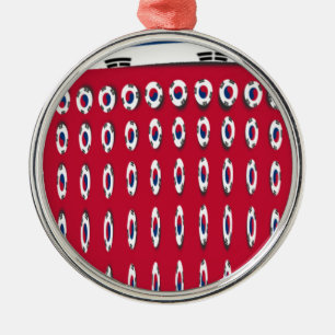 Adorno Metálico Bandera de PolkaDot de Corea del Sur