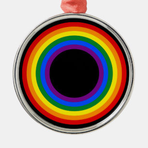 Adorno Metálico BANDERA DE RAINBOW - CADENAS - Anillos de colores
