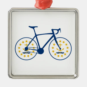 Adorno Metálico Bandera de Rhode Island Ciclismo