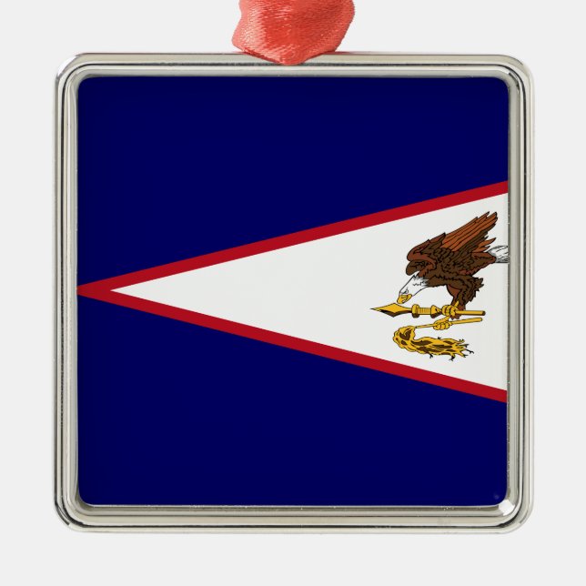 Adorno Metálico Bandera de Samoa Americana (Frente)
