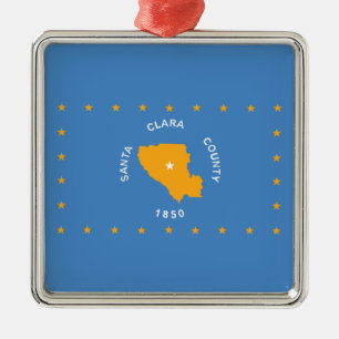 Adorno Metálico Bandera de Santa Clara (condado de Estados Unidos,