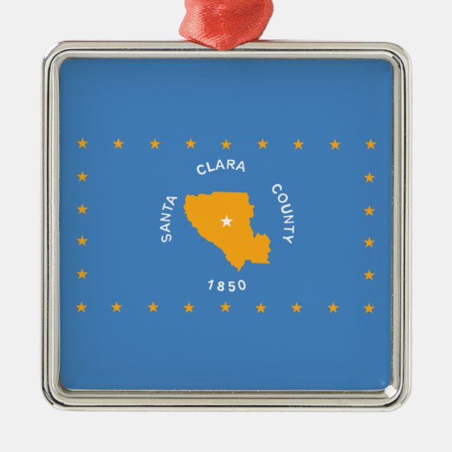 Adorno Metálico Bandera de Santa Clara (condado de Estados Unidos, (Frente)