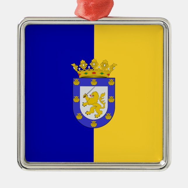 Adorno Metálico Bandera de Santiago (Chile) (Frente)