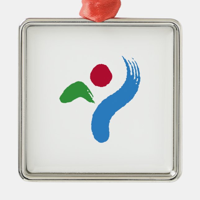 Adorno Metálico Bandera de Seúl (Corea del Sur) (Frente)