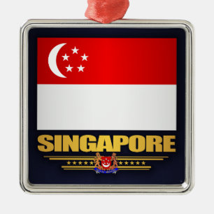Adorno Metálico Bandera de Singapur