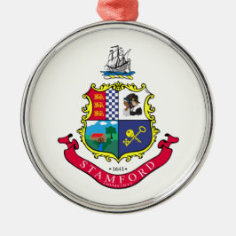 Adorno Metálico Bandera de Stamford (Connecticut)