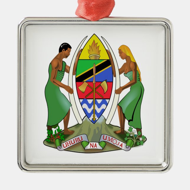 Adorno Metálico Bandera de Tanzania (Frente)