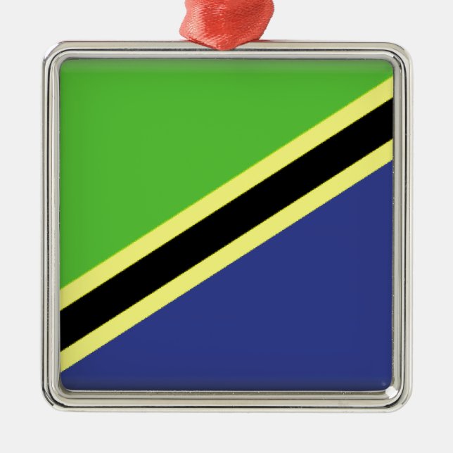 Adorno Metálico Bandera de Tanzania (Frente)