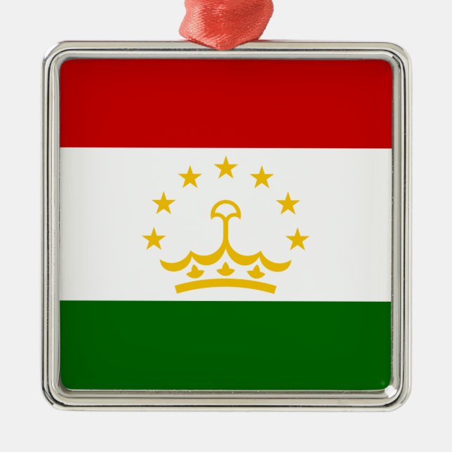 Adorno Metálico Bandera de Tayikistán (tayiko) (República de Tayik (Frente)