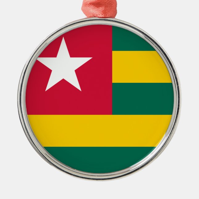 Adorno Metálico Bandera de Togo (Frente)