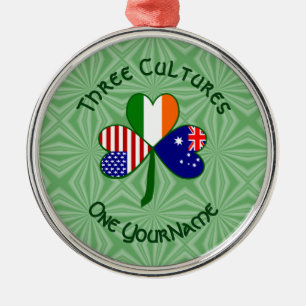 Adorno Metálico Bandera de trébol personalizada australiana irland