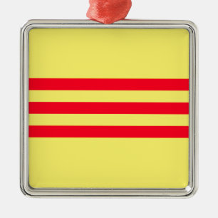 Adorno Metálico Bandera de Vietnam del Sur