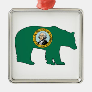Adorno Metálico Bandera de Washington