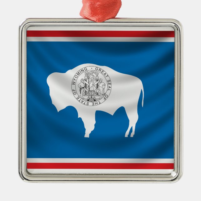 Adorno Metálico Bandera de Wyoming (Frente)