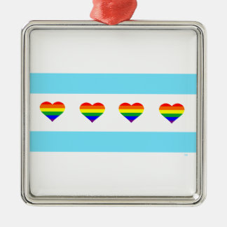 Adorno Metálico Bandera del arco iris de Chicago
