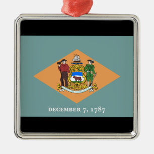 Adorno Metálico Bandera del Estado de Delaware