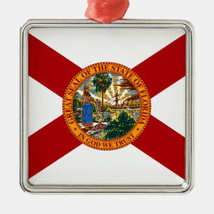 Adorno Metálico Bandera del estado de Florida