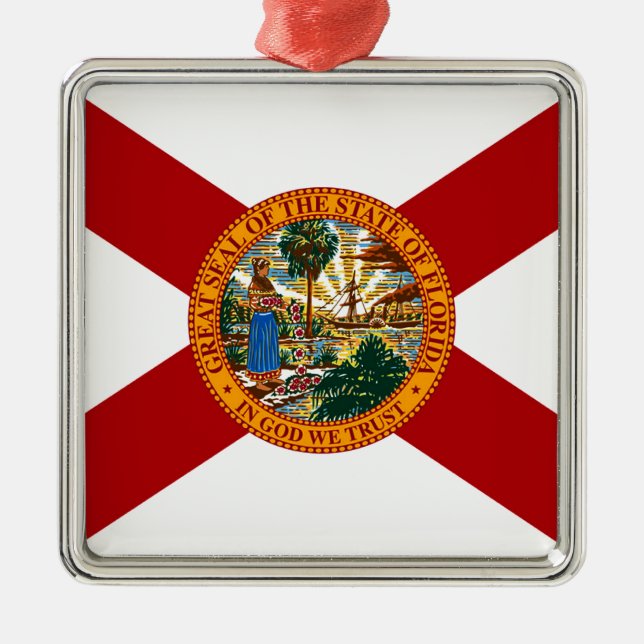 Adorno Metálico Bandera del estado de Florida (Frente)