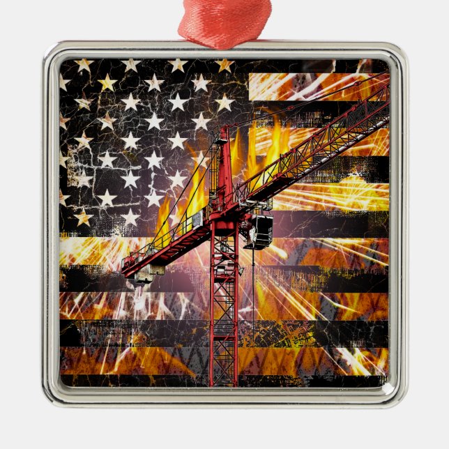 Adorno Metálico Bandera del operador de torre (Frente)