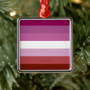 Adorno Metálico bandera del orgullo lésbico femenino de SlipperyJo