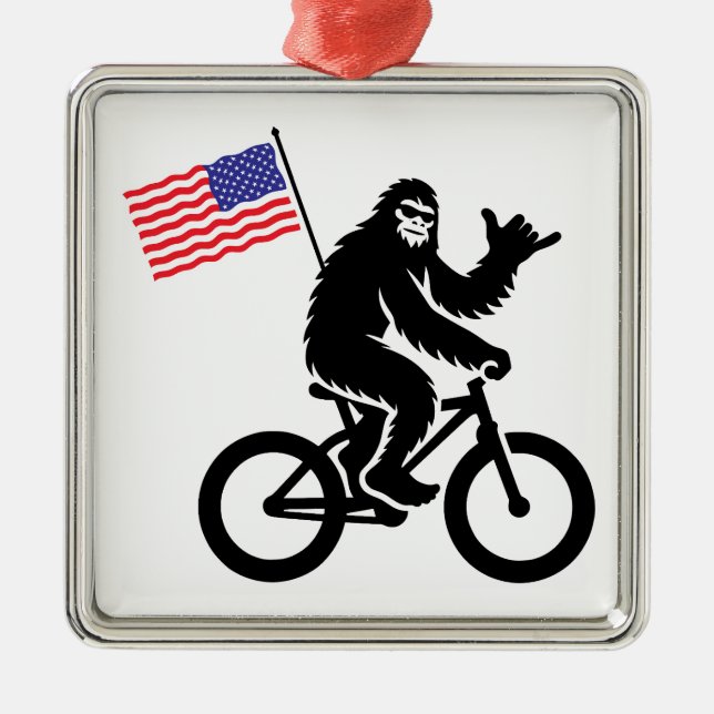 Adorno Metálico Bandera estadounidense para ciclismo de pie (Frente)