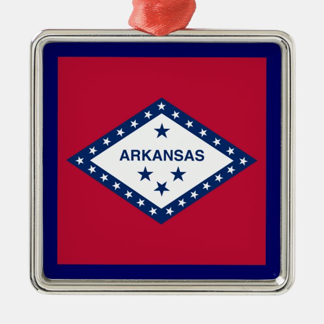 Adorno Metálico Bandera estatal de Arkansas (Frente)