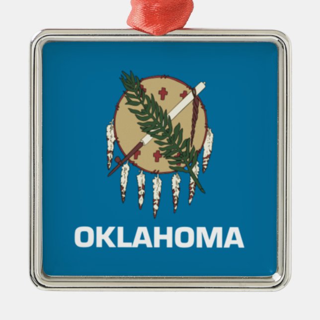 Adorno Metálico Bandera estatal de Oklahoma (Frente)
