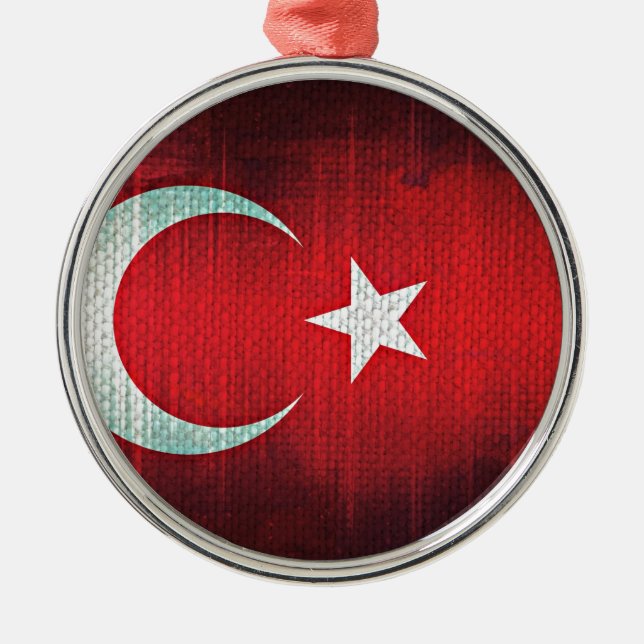 Adorno Metálico Bandera estilizada de Turquía (Frente)