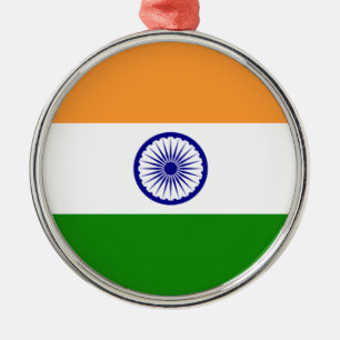 Adorno Metálico Bandera india (India) (país del Asia meridional) (