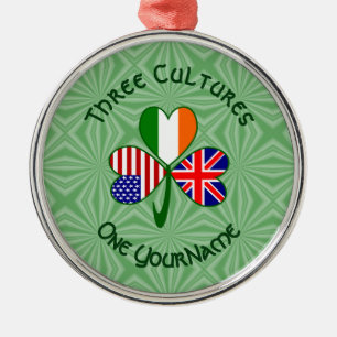 Adorno Metálico Bandera Irlandesa Americana de Irlanda del Norte P
