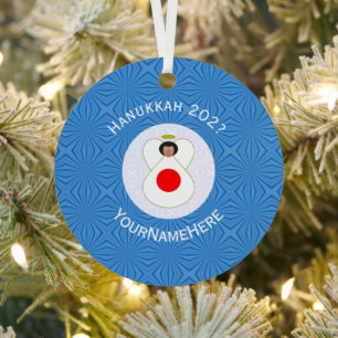 Adorno Metálico Bandera japonesa Angel Hanukkah personalizada