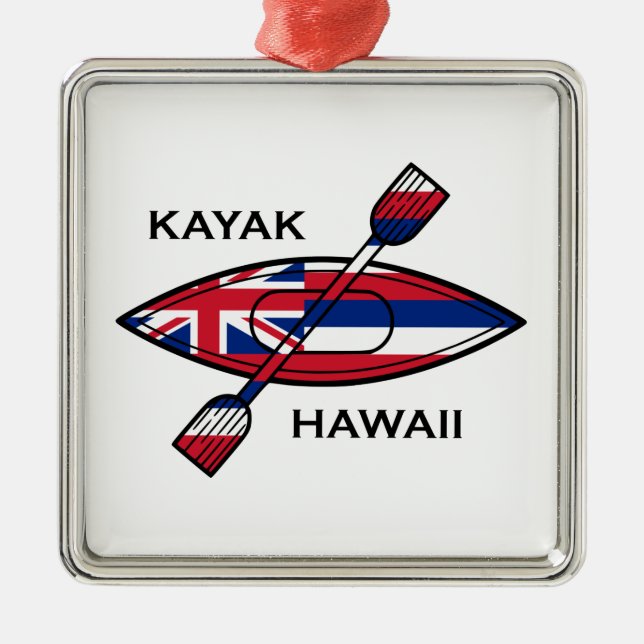 Adorno Metálico Bandera Kayak Hawaii (Frente)