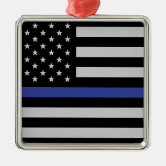 Adorno Metálico Bandera norteamericana delgada de la línea azul pe