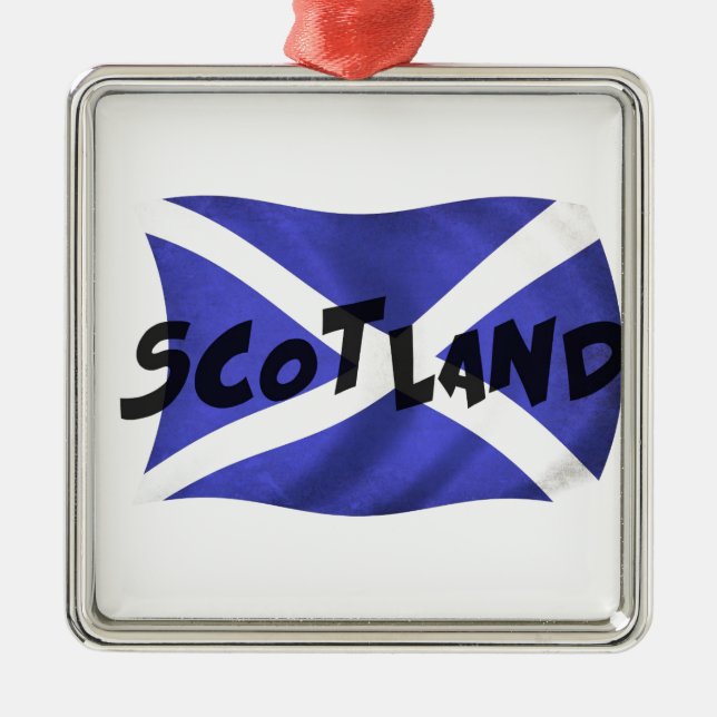 Adorno Metálico Bandera ondulada de Escocia (Frente)