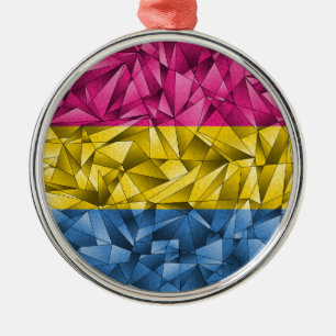 Adorno Metálico Bandera Pansexual abstracta