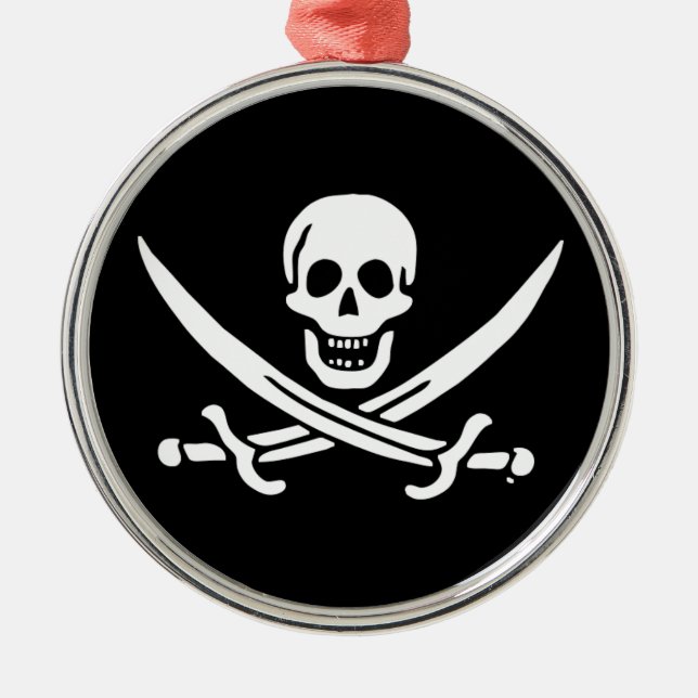 Adorno Metálico Bandera pirata de Jolly roger (Frente)
