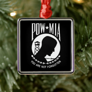 Adorno Metálico Bandera POW MIA: Soldados desaparecidos de la guer