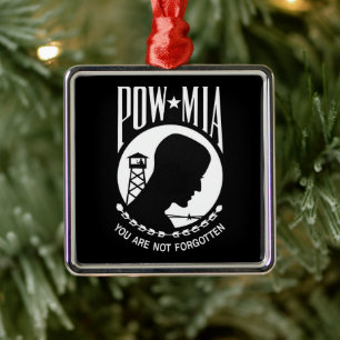 Adorno Metálico Bandera POW MIA: Soldados desaparecidos de la guer