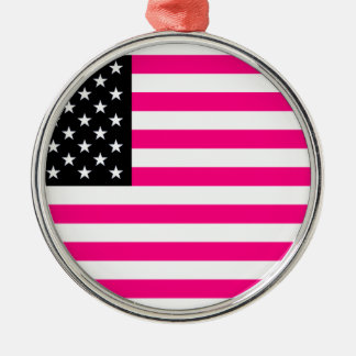 Adorno Metálico bandera rosa estadounidense