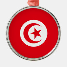 Bandera tunecina (Túnez) (Media Luna Islámica)