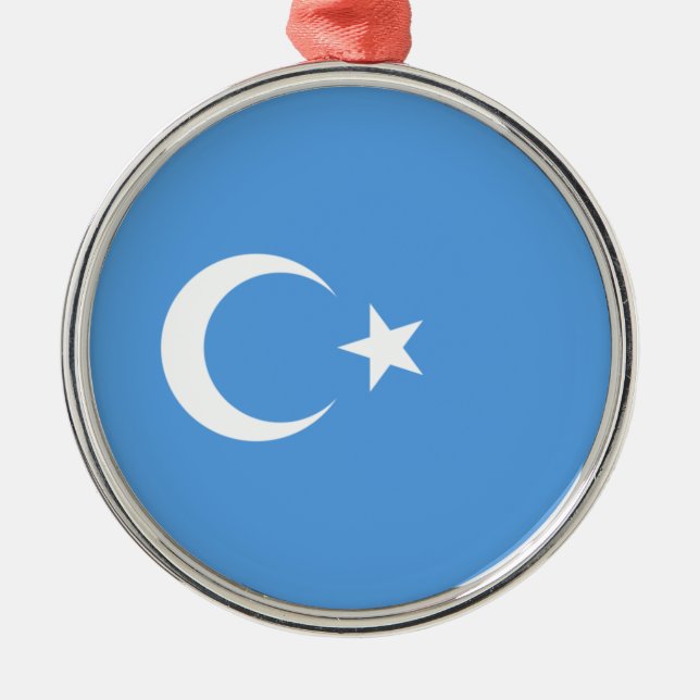 Adorno Metálico Bandera uigur del Turkistán oriental (uigur) Ceram (Frente)