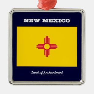 Adorno Metálico Bandera y lema de Nuevo México