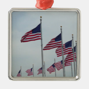 Adorno Metálico Banderas americanas en el Monumento a Washington