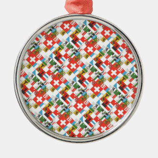 Adorno Metálico Banderas cantonial suizas