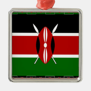 Adorno Metálico Banderas kenianas de Kenia