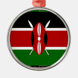 Adorno Metálico Banderas kenianas de Kenia